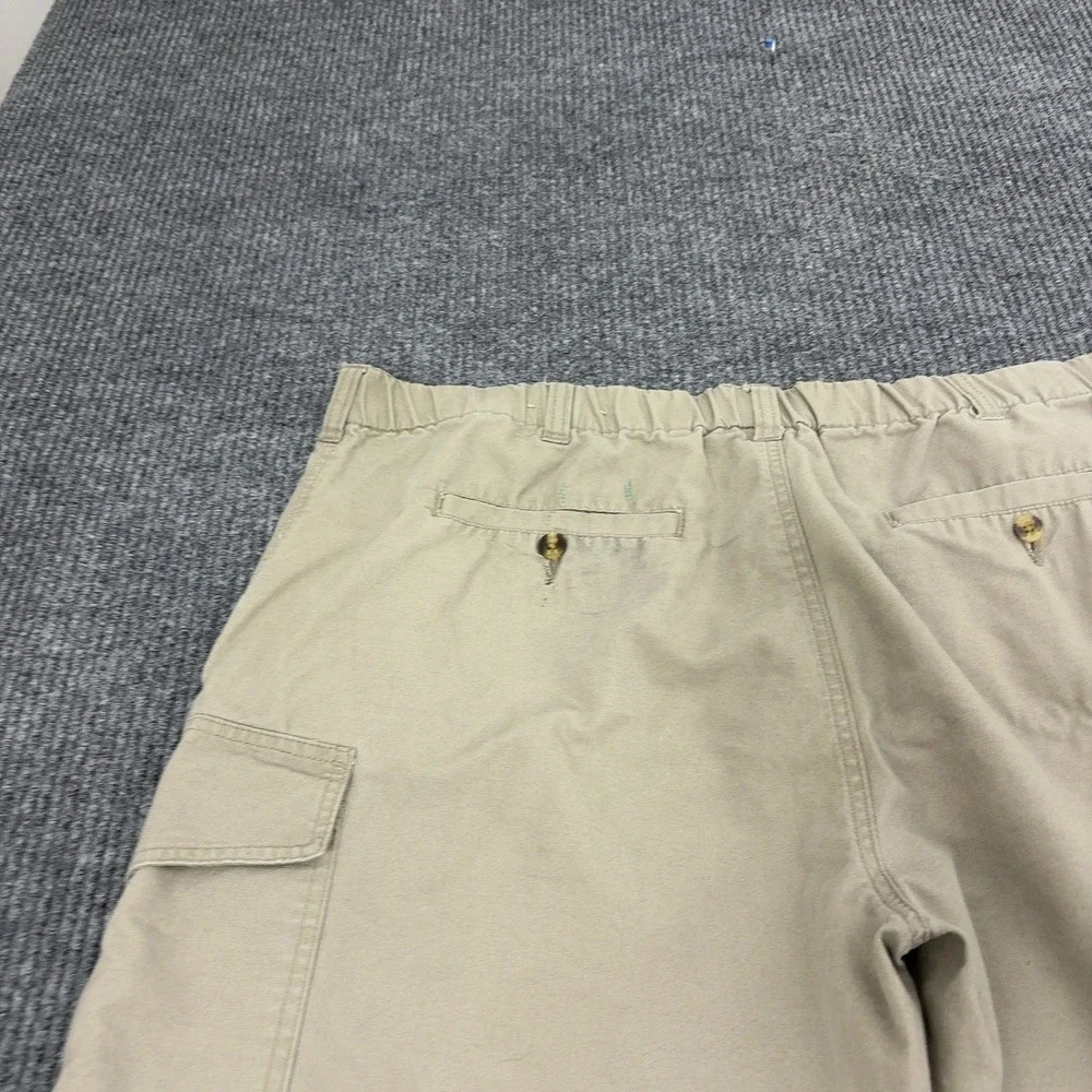 Scandia Woods Cargo Shorts Mens 38 Tan Cotton Elastic Waist Outdoor Gorpcore